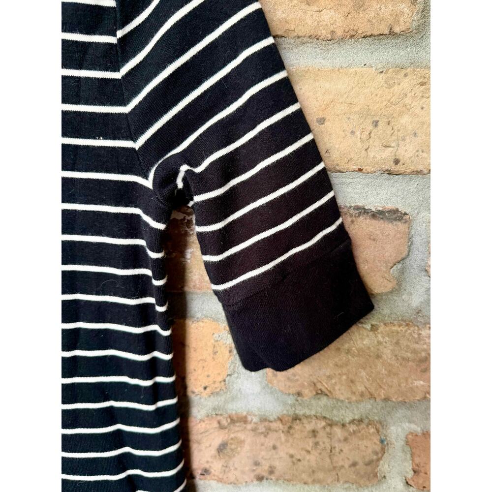 Lauren Ralph Lauren Striped Navy White Midi Dress Petite Med Nautical Preppy - Picture 4 of 8